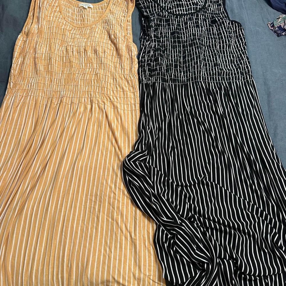 2 Striped Max Studio Dresses